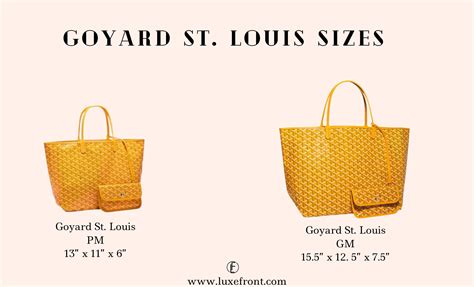 goyard saint louis pm bag price 2022|Goyard st louis size comparison.